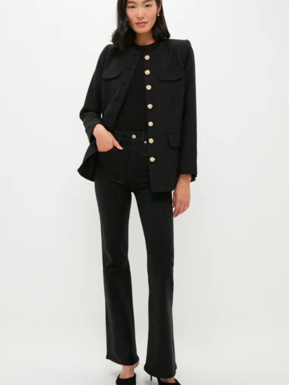 Tuckernuck Pomander Place Black Tweed Jennings Jacket Medium M NWT